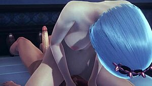 嘿，看Rem在Re Zero工口动画里狂野表现！