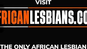 Amateur African lesbians fool around with big tits