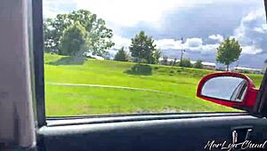 Moje přítelkyně cucala můj pták v autě a polkla cum, Marlyn Chenel!