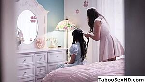 step mom caught with boyfriend in hardcore action. didn't expect such wild oral from her sneaky friend.