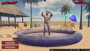 एथन और स्कारा रफ नेकेड 3D फाइट सीन में क्लैश करते हैं