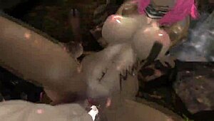 Uluslararası kürklü yiff vahşi tavşan aksiyonu getiriyor, hardcore canavar sikle