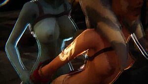 Ahsoka Tano被Futa Aayla Secura在星球大战3D中内射
