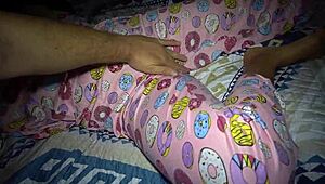 I couldn't resist my stepniece's horny vibe in her bedroom, her shaved pussy craved my creampie