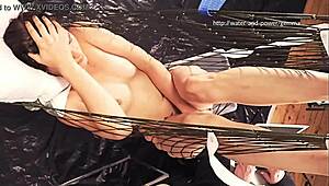 被网住、清洗并在激烈捆绑中检查！