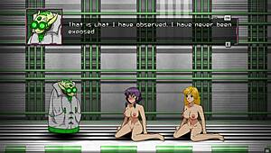 嘿，看Xenotake怪物性爱游戏第10集，女同高潮治外星毒