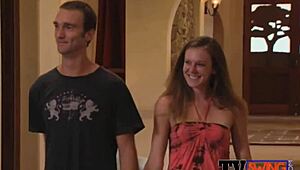 just chilling as this stunning hottie locks lips with her best friend