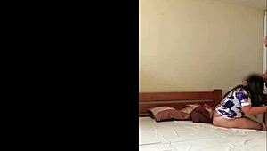 義父がこっそり部屋に忍び込んで激しく犯してプロ級騎乗位でチンポしゃぶる