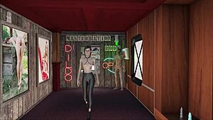 Sportos barna hentai játékban perverz divattal és szexi rajzolt akcióval