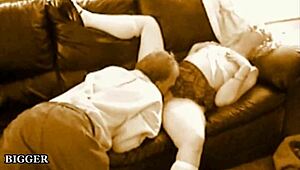 Studerende i rutet nederdel fylder glat fitte for sin frække lærer