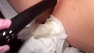 i'm hammering my ass with that deep dildo, it's so brutal