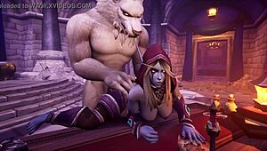 늑대인간이 나이트엘프를 야생 만남에서 지배해