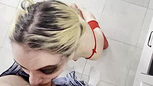 Domination hard sur ma copine qui gicle avec sodomie en cuisine