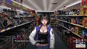 嘿，和Mei在公共场合用尾巴肛塞玩性爱，第7集