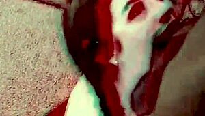 Wow, Samantha, Pigtailed Slut, huge black cock ko swallows karti hai!