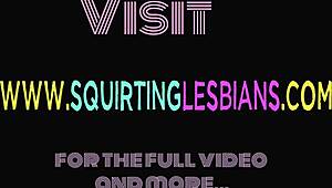 Lesbian Sapphic Babes Squirting During Oral Muff Diving with Natural Tits