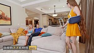 Jimmy Tries to Seduce GF Dixie Jewel. Things Heat Up with a Wild 3some Including His Stepsister - Brazzers.