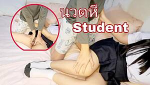 Thai Student Gets Naughty Massage After School - Too Relaxing?