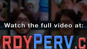 מילף בריטית אמיתית מוצצת לנרדים זינים בפעם הראשונה פייסיאל ריאליטי.