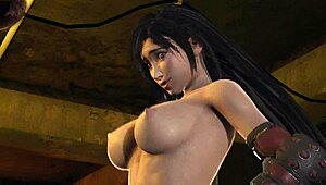 最终幻想双人妖，Scarlet被Tifa和Jessie干