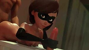 Helen Parr Domina Num Ménage 3D de Desenho com Ação Hardcore e Cenas Intensas.
