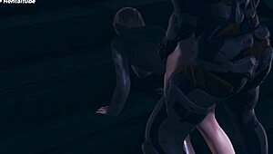 哇，超酷的3D无码Hentai，带英文字幕