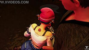 Kiriko 从 Overwatch 发现一个随机家伙，随意给他口交在这个3D漫画场景