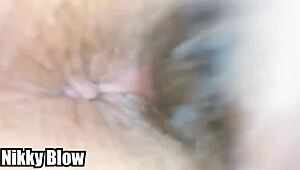 Tæt på creampie-øjeblikke fanget i amatør gay-samling