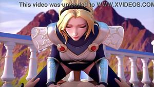 哇！看这金发女郎在狂野的hentai合集中被猛干！