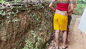 नेहा भाभी हस्बैंड के दूर रहते हुए बेस्ट फ्रेंड के साथ वाइल्ड फक करती है!