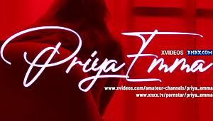 देसी स्लट प्रिया एम्मा सोने से पहले निगलती है।