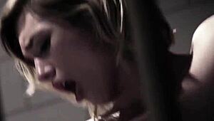 V skryté vězeňské cele byla zakázaná teenka 18+ chycena při ježdění během tajného nahrávání.