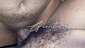 nærbilde på saftig hårete fitte i misjonær