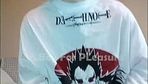 overwhelmed with desire as young boy licks and swallows cum from used condom in homemade fetish scene