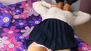 Young Student Risks Oral Sex After School!