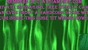Claudia Marie hatalmas cicijét durván megdolgozza egy nagy farok