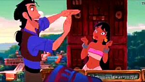 Escena de sexo animado de Camino a Eldorado se siente salvaje.