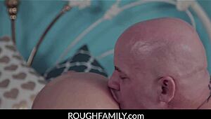 Kissing my little stepsis down there gets wild. Roughfamily.com shows the raw action.