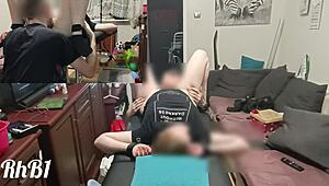 Diikat & dikongkek kuat atas meja urut sampai orgasme gila