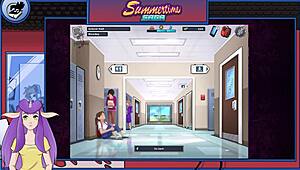 Summertime Saga parte 16 mostra MILF bionda con cazzo enorme cartoon in azione hentai selvaggia