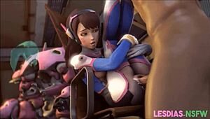 Best of D Va, are you ready for double penetration in that ass?