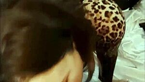 French amateur in black leather pants gets spanked and ass licked in doggystyle