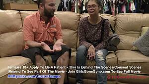 Angel Santana ตรวจภายในครั้งแรก ถูกหมอ Tampa ถ่ายด้วยกล้องลับที่ GirlsGoneGyno