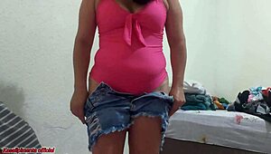 My stepmother changed clothes nearby. I recorded her but got caught!