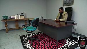 Short-haired Riley Nixon gets deep dicked by Rome Major’s huge cock.