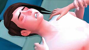 模拟人生4情侣在蒸腾性爱场景中狂野