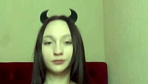 BDSM girl ready to spank you with her whip. Humiliation with big ass teen in heels! 😈