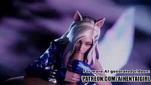 英雄联盟Ahri在无码本子里让你射精