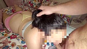 Kåt stesøster kommer hjem fra gym og craver hard doggystyle med sæd i munnen