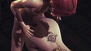 Hentai 3D senza censure mostra Hermi che riceve creampie all'università